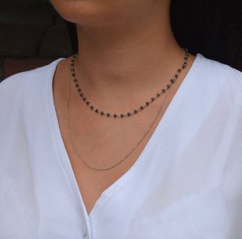 Naszyjnik srebrny podwójny Dall'Acqua  ✓Srebrne Naszyjniki Damskie w Sklepie z Biżuterią  (3).JPG